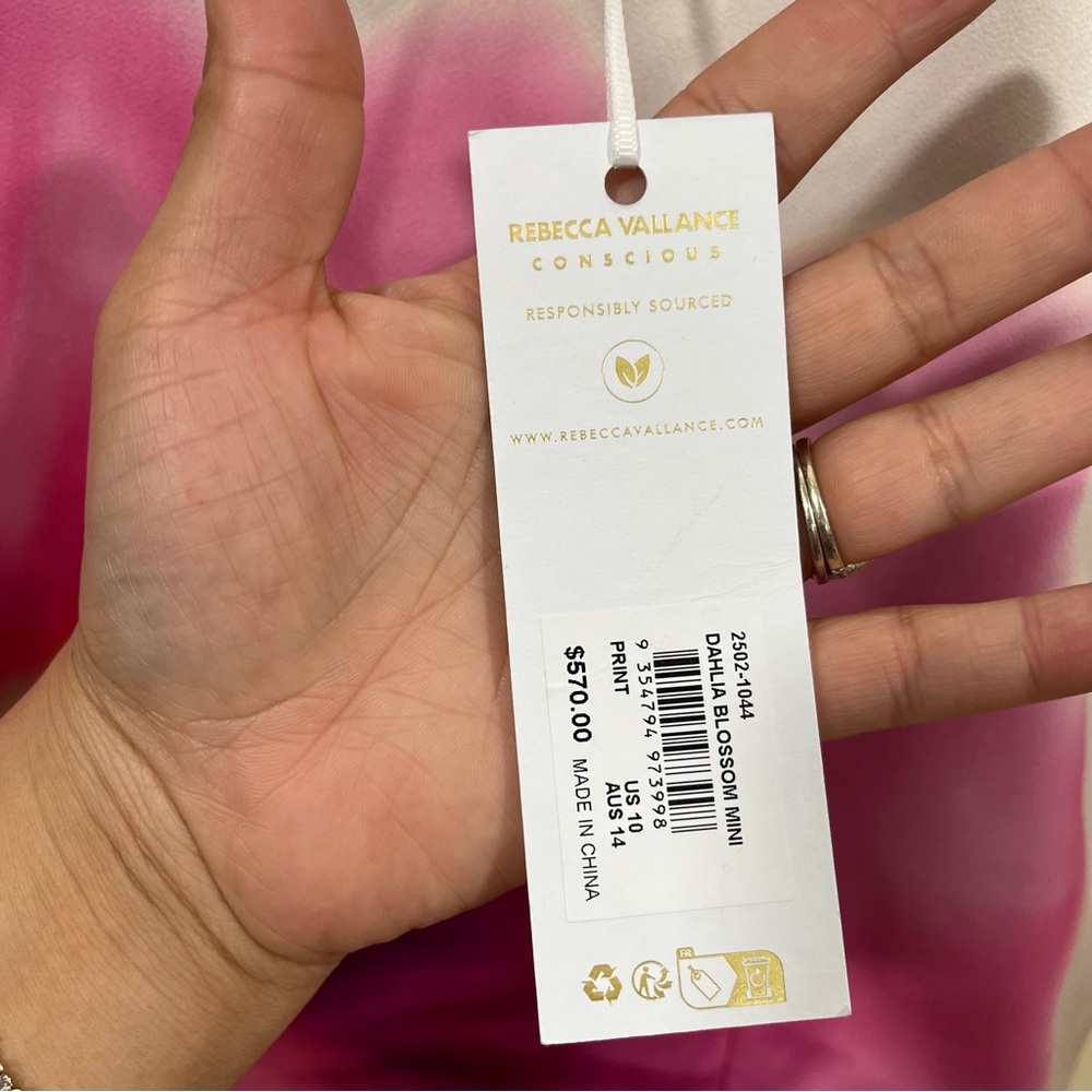 NWT  REBECCA VALLANCE Dahlia Blossom Mini Dress size US 10 floral elegant - Picture 7 of 12